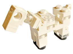 Minecraft Horse Skeletal / Skeleton, Trans-Clear Plates - Brick Built