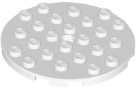 Plate, Round 6 x 6 with Hole