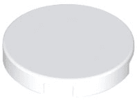 Tile, Round 2 x 2 with Bottom Stud Holder