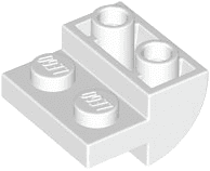 Slope, Curved 2 x 2 Inverted with 2 Recessed Studs