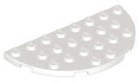 Plate, Round Half 4 x 8