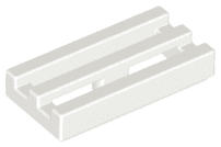 Tile, Modified 1 x 2 Grille with Bottom Groove