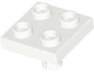 Plate, Modified 2 x 2 with Pin on Bottom