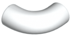 Brick, Round Tube 1 x 1 d. 90 degrees Elbow Macaroni - No Stud - Type 2 - Axle Hole