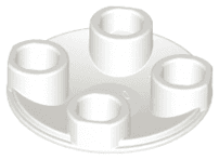 Plate, Round 2 x 2 with Rounded Bottom (Boat Stud)
