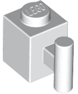 Brick, Modified 1 x 1 with Bar Handle