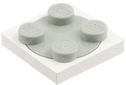Turntable 2 x 2 Plate with Light Gray Top (3680 / 3679)