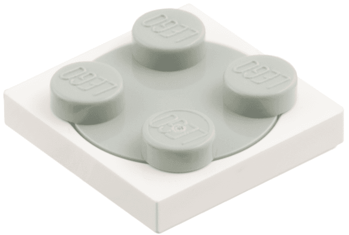 Turntable 2 x 2 Plate with Light Gray Top (3680 / 3679)