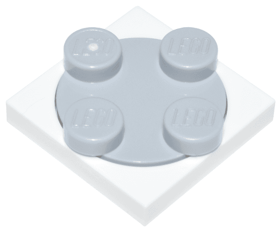 Turntable 2 x 2 Plate with Light Bluish Gray Top (3680 / 3679)