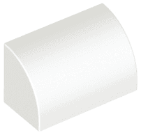 Slope, Curved 1 x 2 with Bottom Stud Holder
