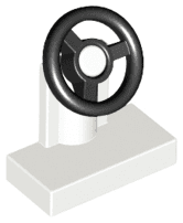 Vehicle, Steering Stand 1 x 2 with Black Steering Wheel