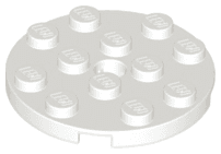 Plate, Round 4 x 4 with Hole