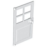 Door 1 x 4 x 6 with 4 Panes and Stud Handle