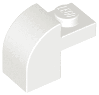 Slope, Curved 2 x 1 x 1 1/3 with Recessed Stud