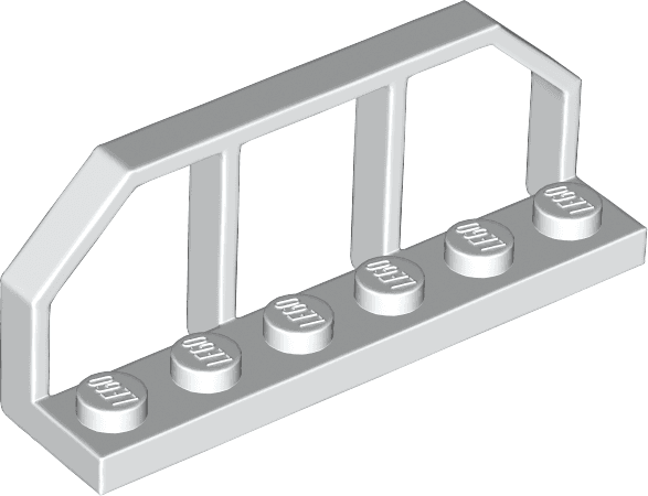 Plate, Modified 1 x 6 with Train Wagon End / Fence