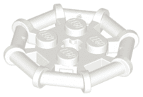 Plate, Modified 2 x 2 with Bar Frame Octagonal, Reinforced, Completely Round Studs