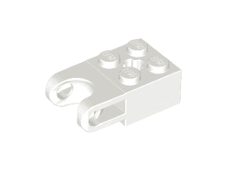 Technic, Brick Modified 2 x 2 with Ball Socket and Axle Hole - Straight Forks with Round Ends and Open Sides