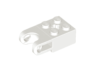 Technic, Brick Modified 2 x 2 with Ball Socket and Axle Hole - Straight Forks with Round Ends and Open Sides