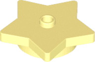 Plate, Round 4 x 4 x 2/3 with Star and Open Stud