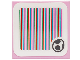 Tile 2 x 2 with Super Mario Scanner Code Yoshi Egg Pattern (Sticker) - Sets 71387 / 71419 / 72042