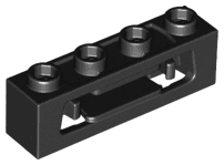Projectile Launcher, 1 x 4 with Inside Clips (Disk Shooter)