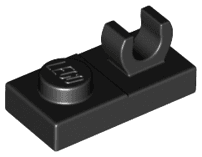 Plate, Modified 1 x 2 with Open O Clip on Top