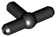 Pneumatic T Piece Second Version (T Bar with Ball in Center)