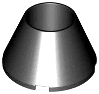 Cone 4 x 4 x 2 Hollow No Studs
