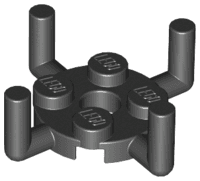 Plate, Round 2 x 2 with Pin Hole and 4 Bar Arms Up