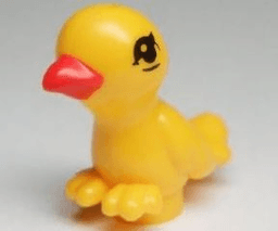 Bird, Mini Doll Style with Red Beak and Black Eyes Pattern (Friends Goldie)