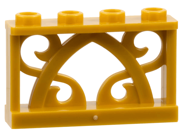 Fence 1 x 4 x 2 Ornamental with 4 Studs