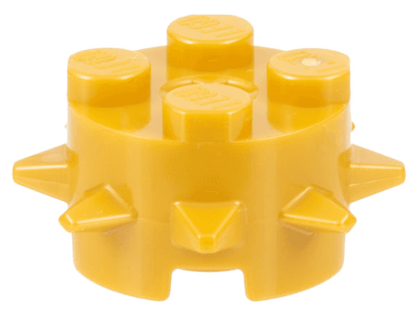 Brick, Round 2 x 2 with Spikes and Axle Hole