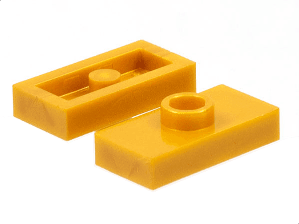 Plate, Modified 1 x 2 with 1 Stud without Groove (Jumper)