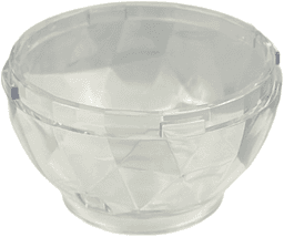 Container, Faceted, 4 x 4 x 1 2/3, Dragon Egg Bottom