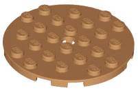 Plate, Round 6 x 6 with Hole