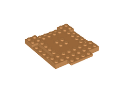 Brick, Modified 8 x 8 x 2/3 with 1 x 4 Indentations and 1 x 4 Plate