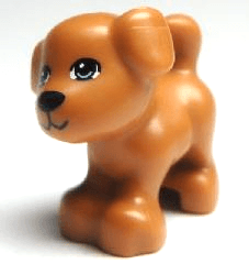 Dog, Mini Doll Style, Puppy, Standing with Bright Light Blue Eyes, Black Nose and Mouth Pattern (Friends Coco / Pippa / Disney Bruno)