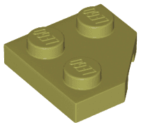 Wedge, Plate 2 x 2  Cut Corner