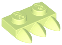 Plate, Modified 1 x 2 with 3 Teeth