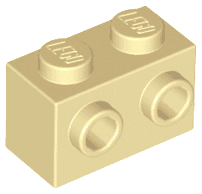 Brick, Modified 1 x 2 with Studs on 1 Side