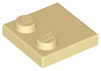 Tile, Modified 2 x 2 with Studs on Edge