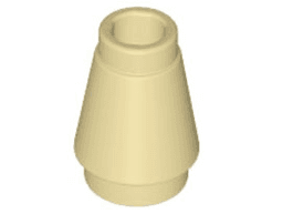 Cone 1 x 1 with Top Groove