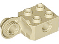 Technic, Brick Modified 2 x 2 with Pin Hole and Rotation Joint Ball Half Vertical