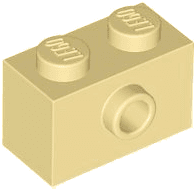 Brick, Modified 1 x 2 with Stud on Side with Bottom Stud Holder
