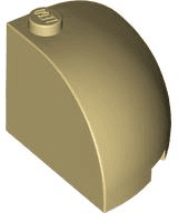 Brick, Round Corner 3 x 3 x 2 Dome Top