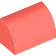 Slope, Curved 1 x 2 with Bottom Stud Holder