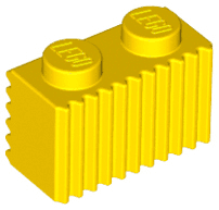Brick, Modified 1 x 2 with Grille / Fluted Profile