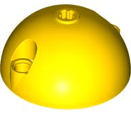 Cylinder Hemisphere 5 x 5, Axle Hole in Center and 2 Pin Holes