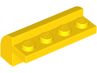 Slope, Curved 2 x 4 x 1 1/3 with 4 Recessed Studs