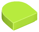 Tile, Round 1 x 1 Half Circle Extended